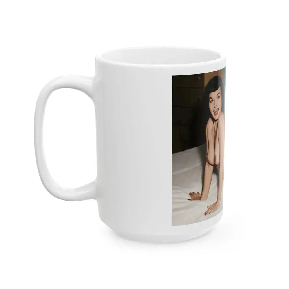 Bettie Page #66 (Vintage Female Icon) White Coffee Mug - Go Mug Yourself
