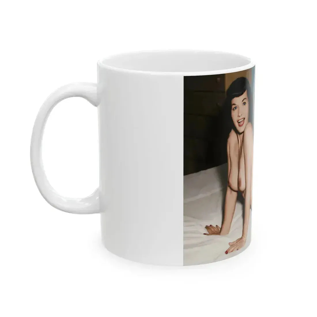 Bettie Page #66 (Vintage Female Icon) White Coffee Mug - Go Mug Yourself
