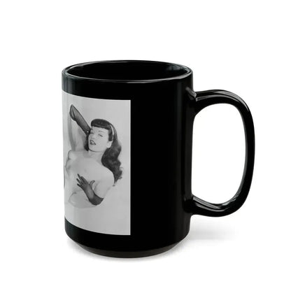 Bettie Page #661 (Vintage Female Icon) Black Coffee Mug - Go Mug Yourself