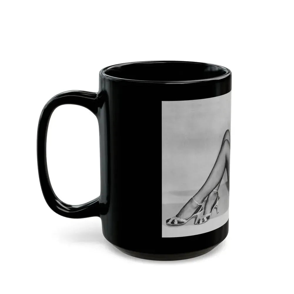 Bettie Page #661 (Vintage Female Icon) Black Coffee Mug - Go Mug Yourself