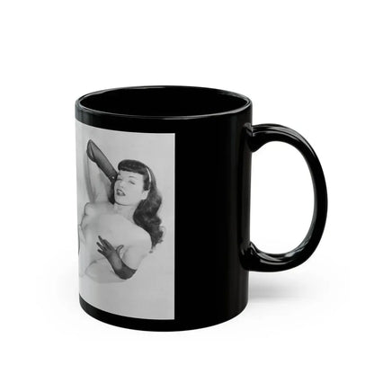 Bettie Page #661 (Vintage Female Icon) Black Coffee Mug - Go Mug Yourself