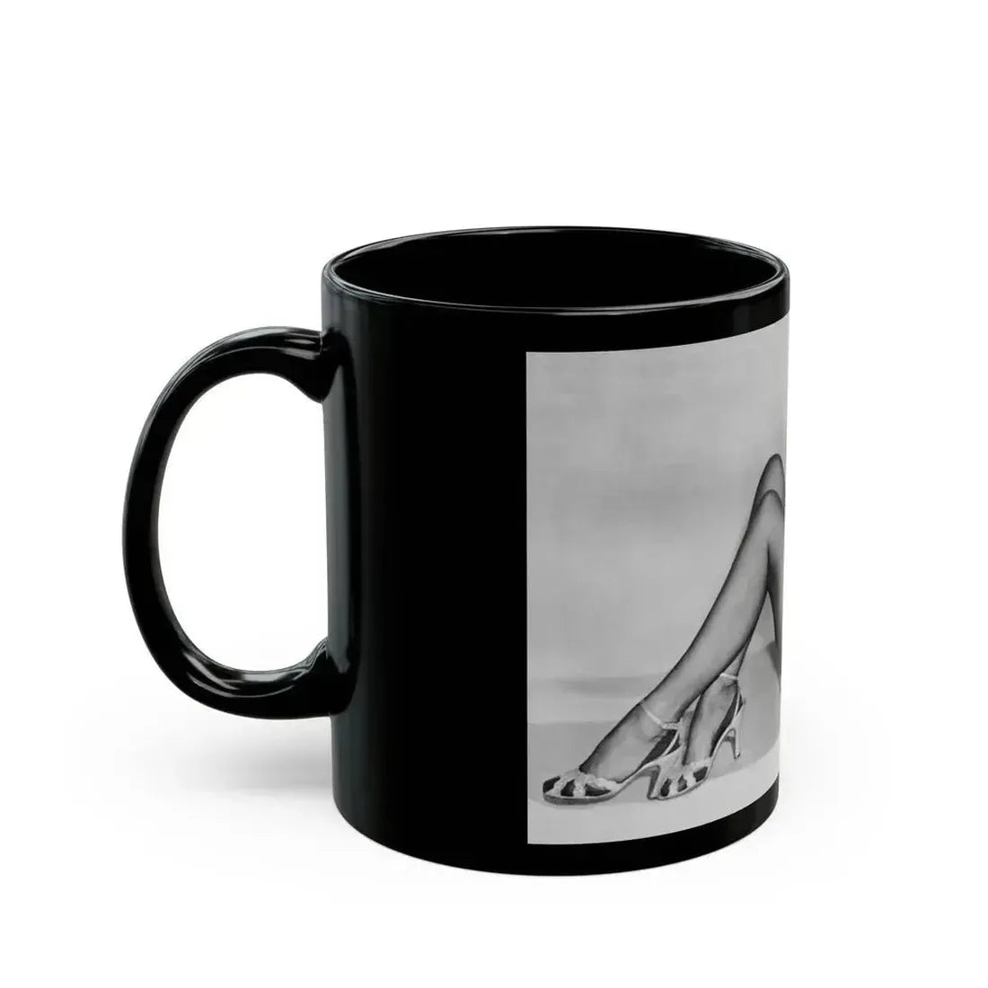 Bettie Page #661 (Vintage Female Icon) Black Coffee Mug - Go Mug Yourself