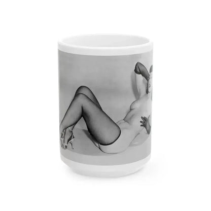 Bettie Page #661 (Vintage Female Icon) White Coffee Mug 15oz - Go Mug Yourself