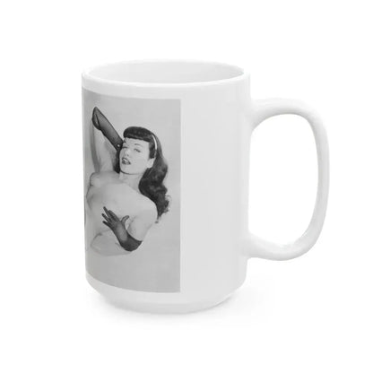 Bettie Page #661 (Vintage Female Icon) White Coffee Mug - Go Mug Yourself