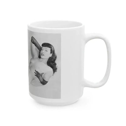 Bettie Page #661 (Vintage Female Icon) White Coffee Mug - Go Mug Yourself