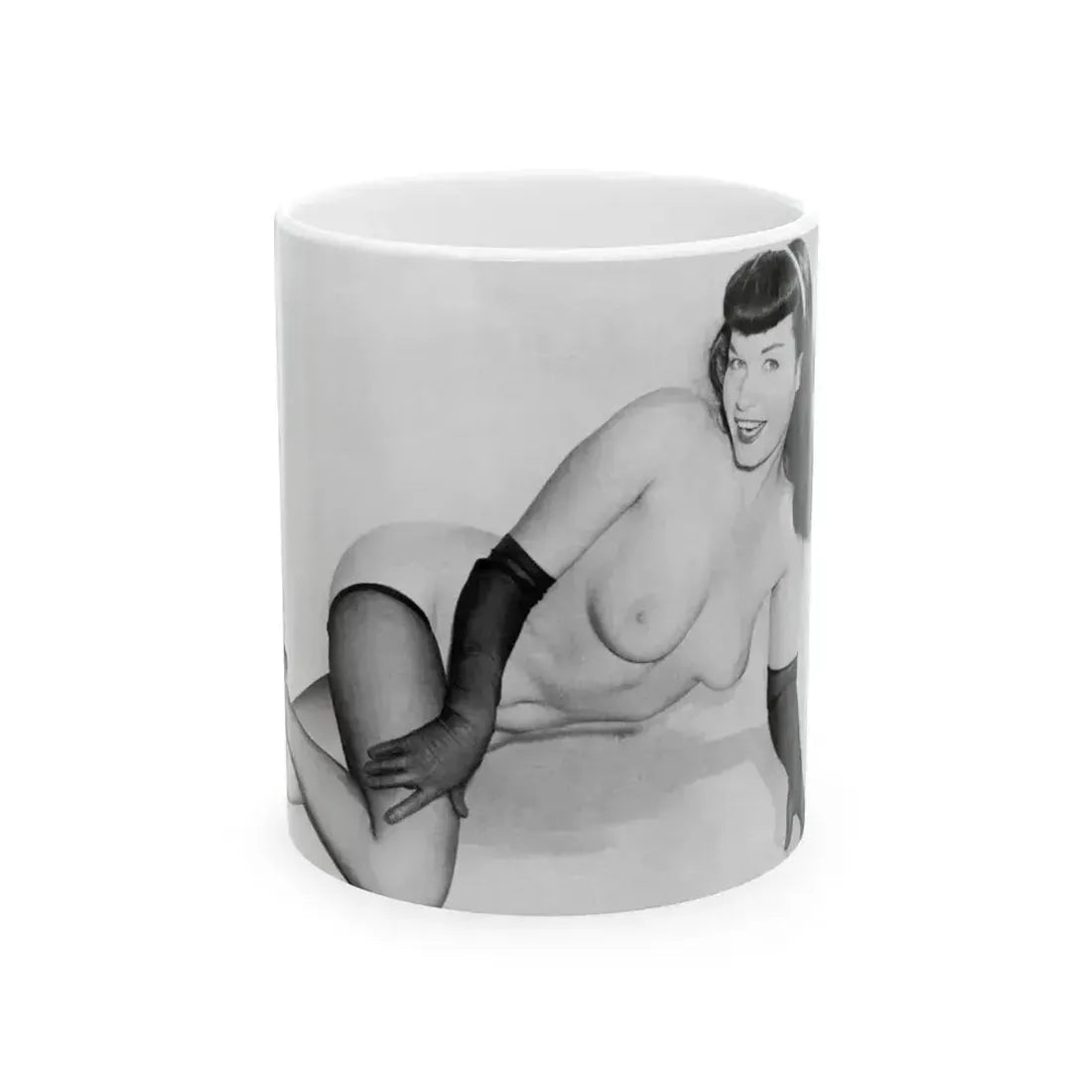 Bettie Page #663 (Vintage Female Icon) White Coffee Mug 11oz - Go Mug Yourself