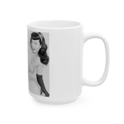 Bettie Page #663 (Vintage Female Icon) White Coffee Mug - Go Mug Yourself