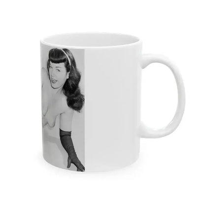 Bettie Page #663 (Vintage Female Icon) White Coffee Mug - Go Mug Yourself