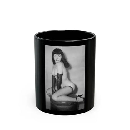 Bettie Page #665 (Vintage Female Icon) Black Coffee Mug 11oz - Go Mug Yourself