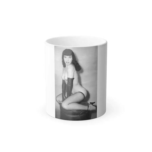 Bettie Page #665 (Vintage Female Icon) Color Changing Coffee Mug 11oz - Go Mug Yourself