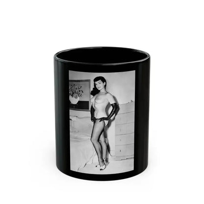 Bettie Page #666 (Vintage Female Icon) Black Coffee Mug 11oz - Go Mug Yourself