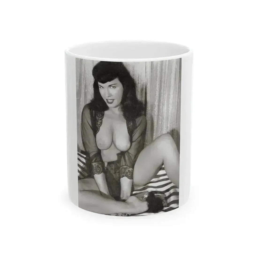 Bettie Page #667 (Vintage Female Icon) White Coffee Mug 11oz - Go Mug Yourself