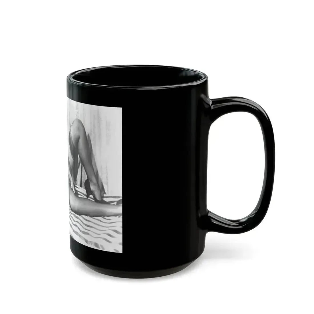 Bettie Page #668 (Vintage Female Icon) Black Coffee Mug - Go Mug Yourself