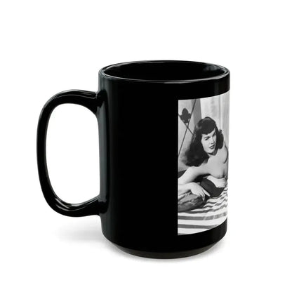 Bettie Page #668 (Vintage Female Icon) Black Coffee Mug - Go Mug Yourself