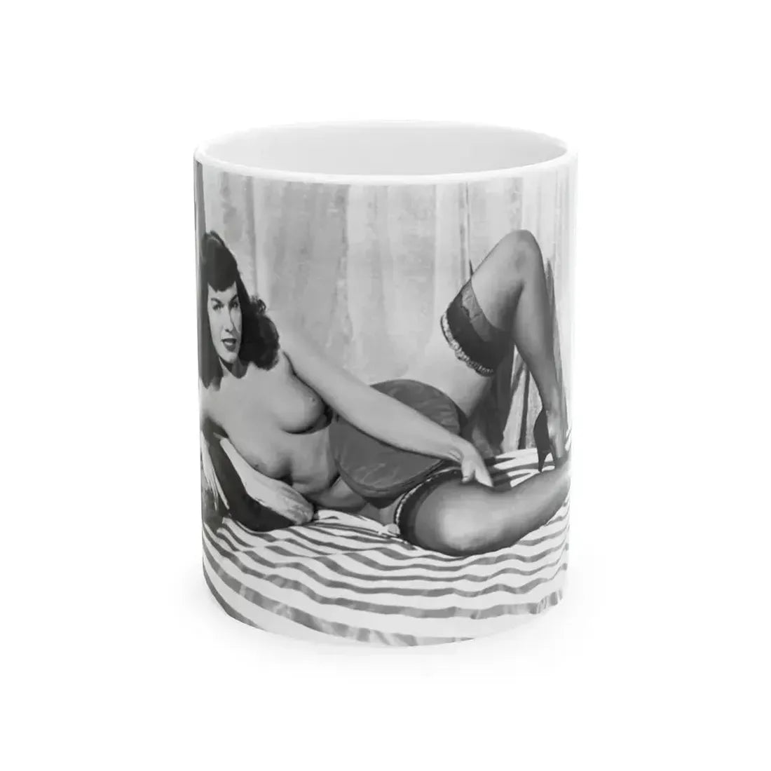 Bettie Page #668 (Vintage Female Icon) White Coffee Mug 11oz - Go Mug Yourself