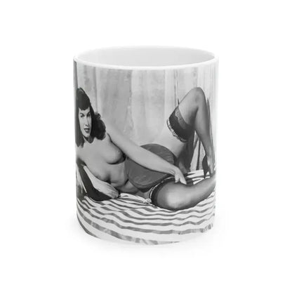 Bettie Page #668 (Vintage Female Icon) White Coffee Mug 11oz - Go Mug Yourself