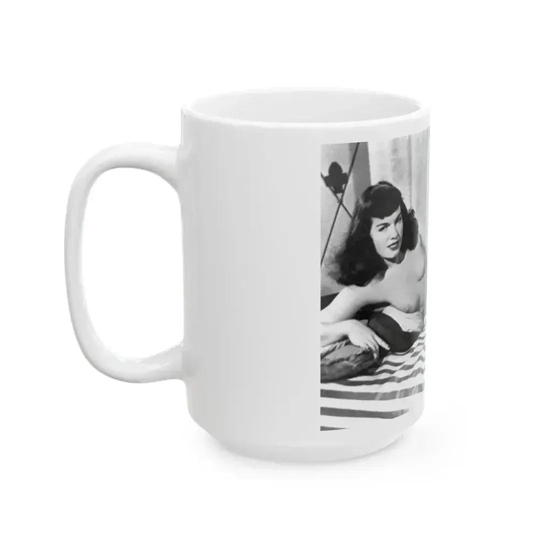 Bettie Page #668 (Vintage Female Icon) White Coffee Mug - Go Mug Yourself