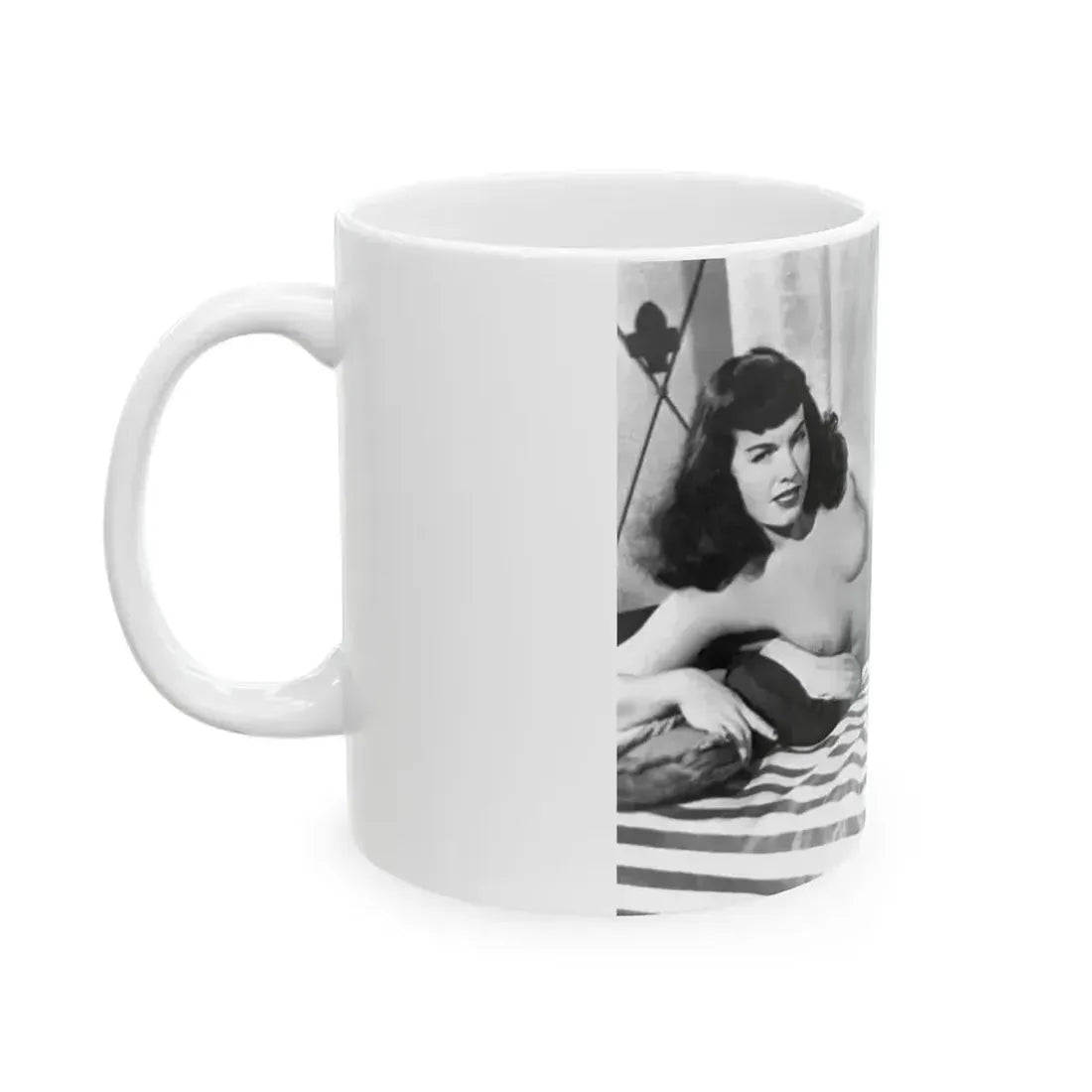 Bettie Page #668 (Vintage Female Icon) White Coffee Mug - Go Mug Yourself