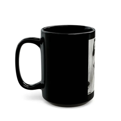 Bettie Page #669 (Vintage Female Icon) Black Coffee Mug - Go Mug Yourself