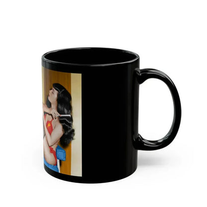 Bettie Page #67 (Vintage Female Icon) Black Coffee Mug - Go Mug Yourself