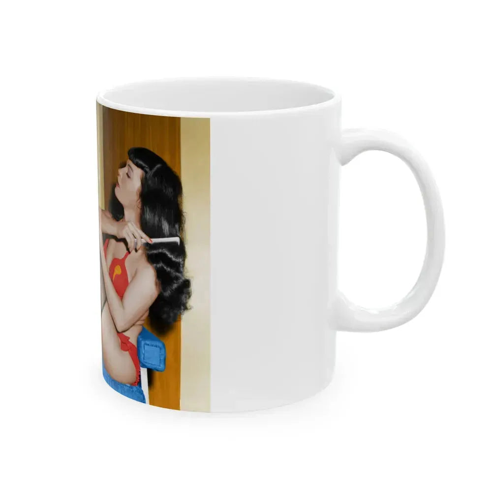 Bettie Page #67 (Vintage Female Icon) White Coffee Mug - Go Mug Yourself