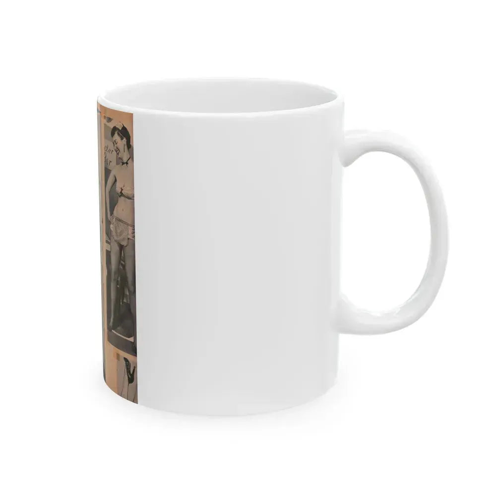 Bettie Page #68 (Vintage Female Icon) White Coffee Mug - Go Mug Yourself