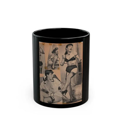 Bettie Page #69 (Vintage Female Icon) Black Coffee Mug 11oz - Go Mug Yourself