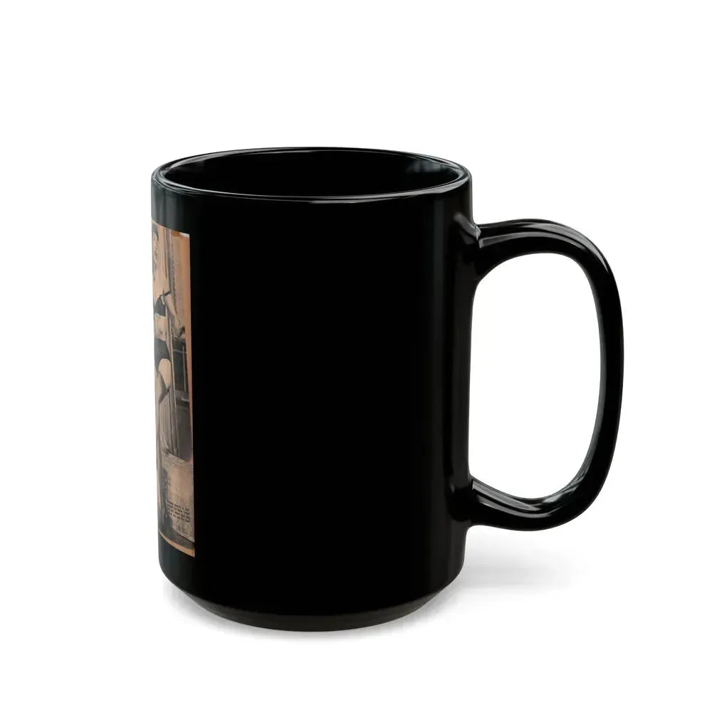 Bettie Page #69 (Vintage Female Icon) Black Coffee Mug - Go Mug Yourself