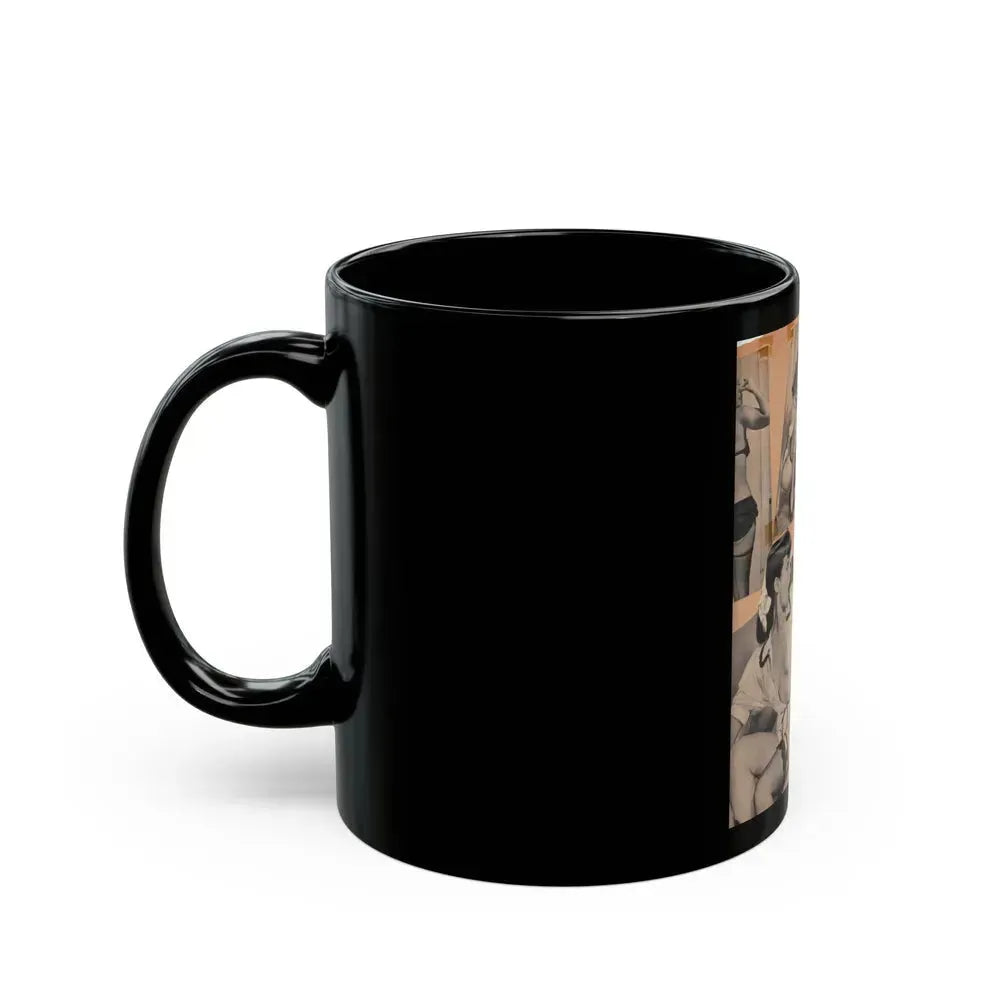 Bettie Page #69 (Vintage Female Icon) Black Coffee Mug - Go Mug Yourself