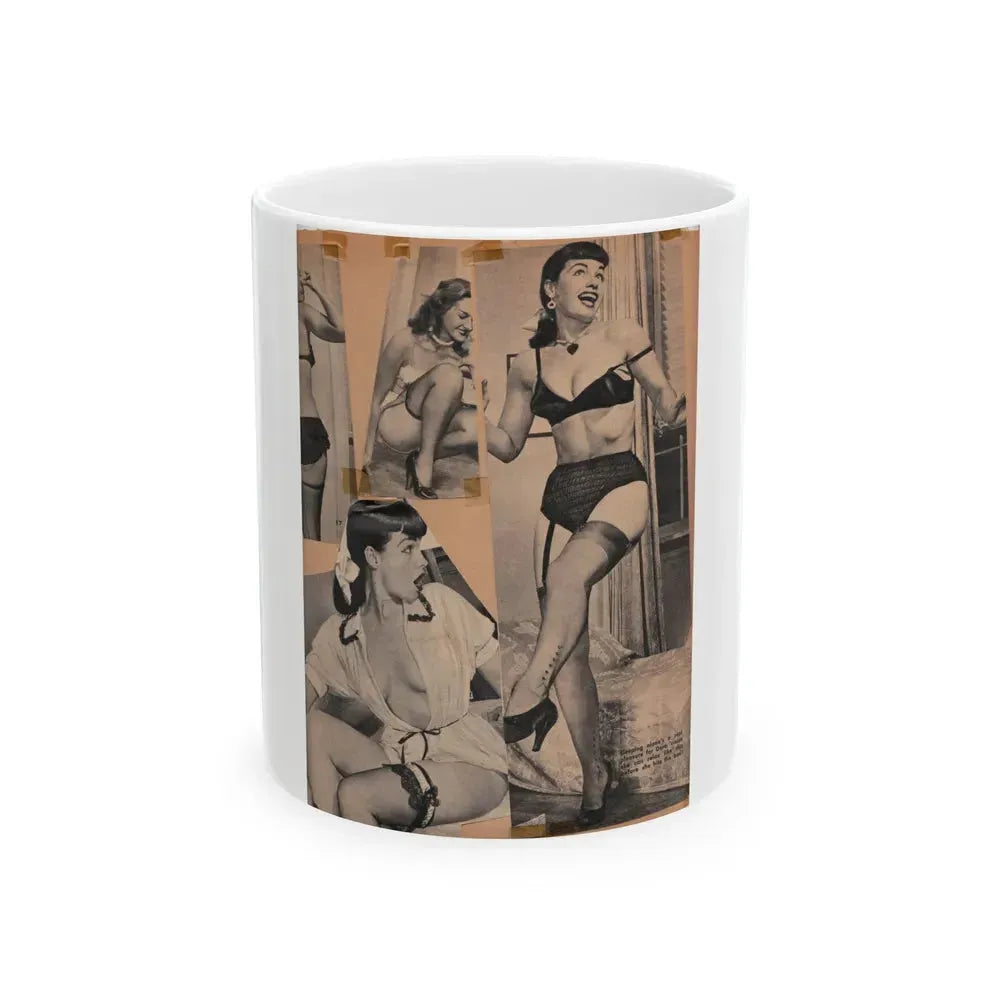 Bettie Page #69 (Vintage Female Icon) White Coffee Mug 11oz - Go Mug Yourself