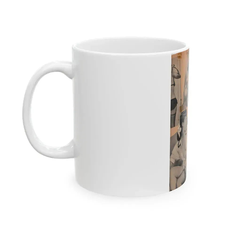 Bettie Page #69 (Vintage Female Icon) White Coffee Mug - Go Mug Yourself