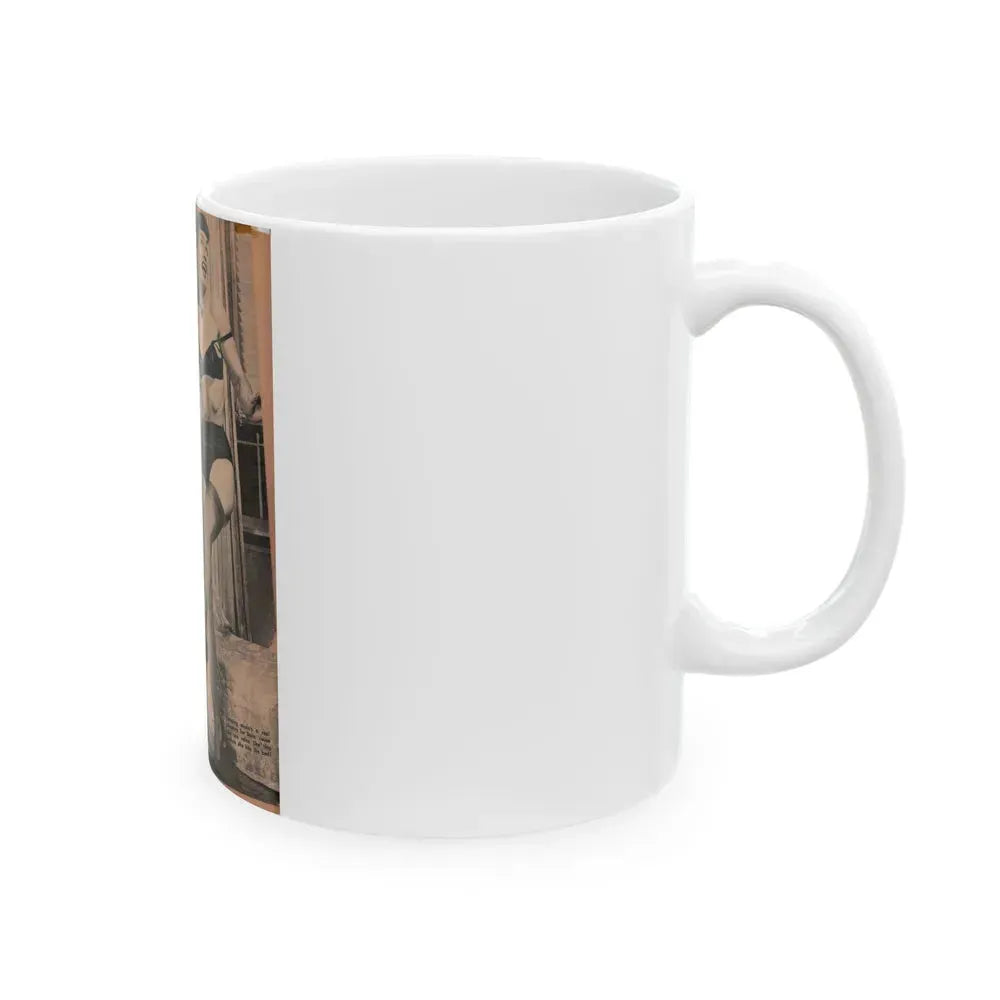 Bettie Page #69 (Vintage Female Icon) White Coffee Mug - Go Mug Yourself
