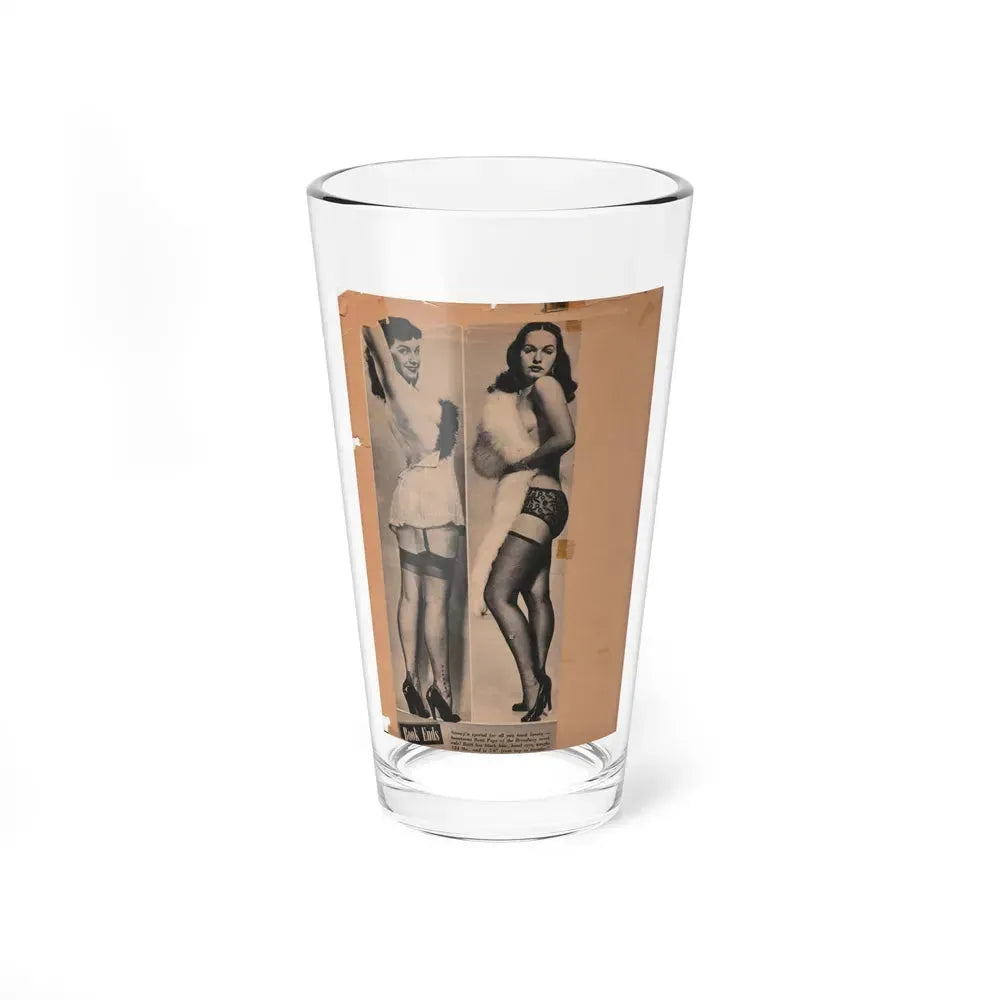 Bettie Page #70 (Vintage Female Icon) Pint Glass 16oz 16oz - Go Mug Yourself
