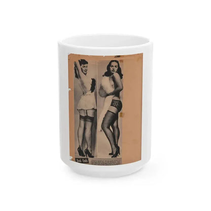 Bettie Page #70 (Vintage Female Icon) White Coffee Mug 15oz - Go Mug Yourself