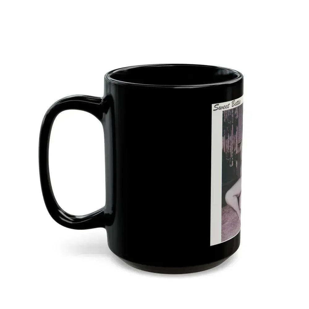 Bettie Page #71 (Vintage Female Icon) Black Coffee Mug - Go Mug Yourself