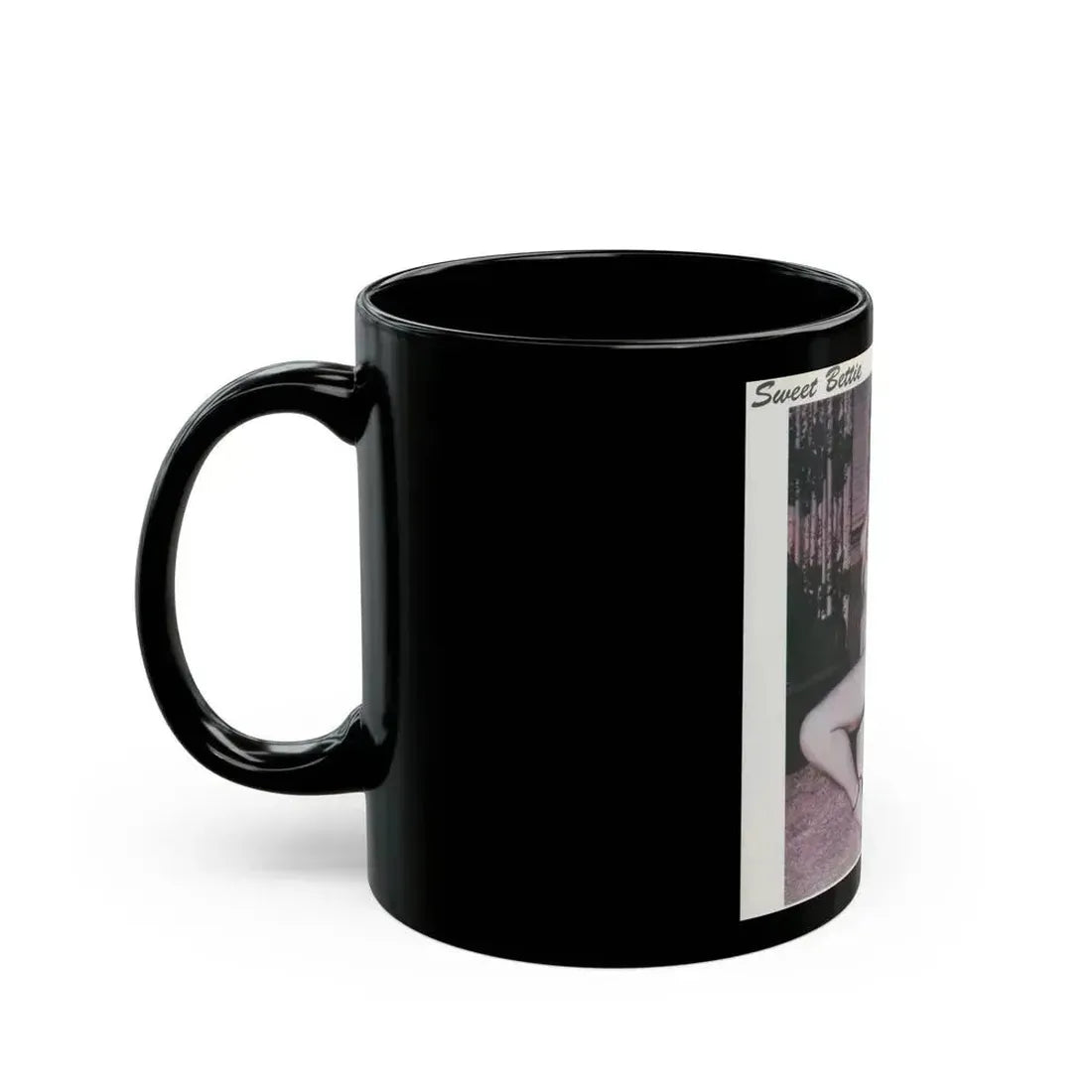 Bettie Page #71 (Vintage Female Icon) Black Coffee Mug - Go Mug Yourself