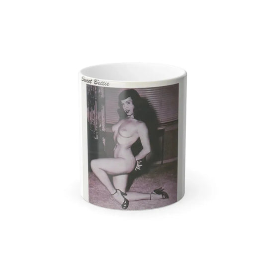 Bettie Page #71 (Vintage Female Icon) Color Changing Coffee Mug 11oz - Go Mug Yourself