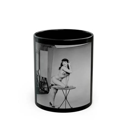 Bettie Page #72 (Vintage Female Icon) Black Coffee Mug 11oz - Go Mug Yourself