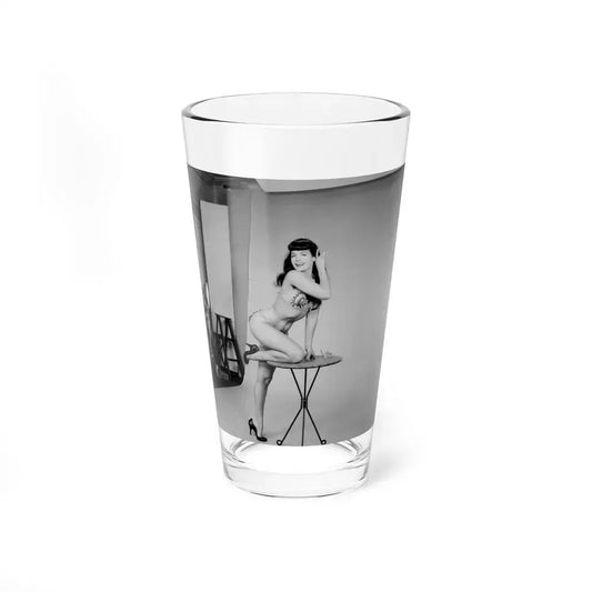 Bettie Page #72 (Vintage Female Icon) Pint Glass 16oz 16oz - Go Mug Yourself
