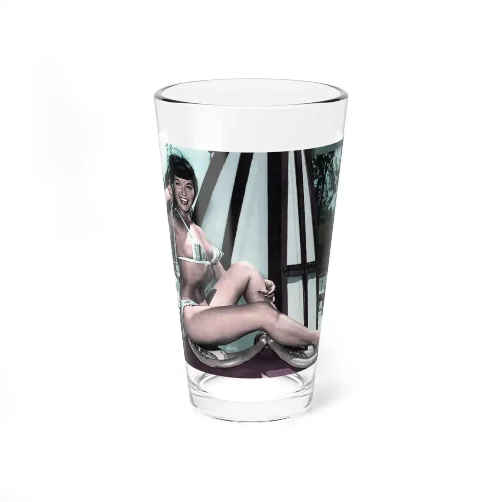 Bettie Page #722 (Vintage Female Icon) Pint Glass 16oz 16oz - Go Mug Yourself