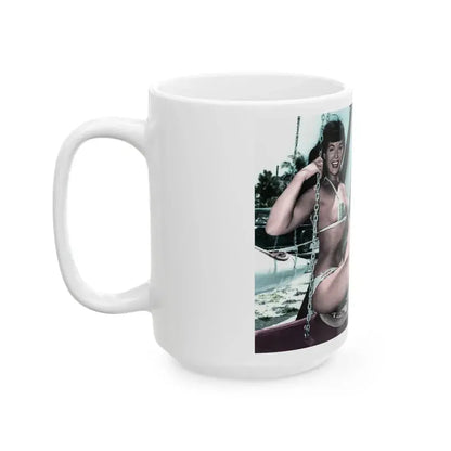 Bettie Page #722 (Vintage Female Icon) White Coffee Mug - Go Mug Yourself