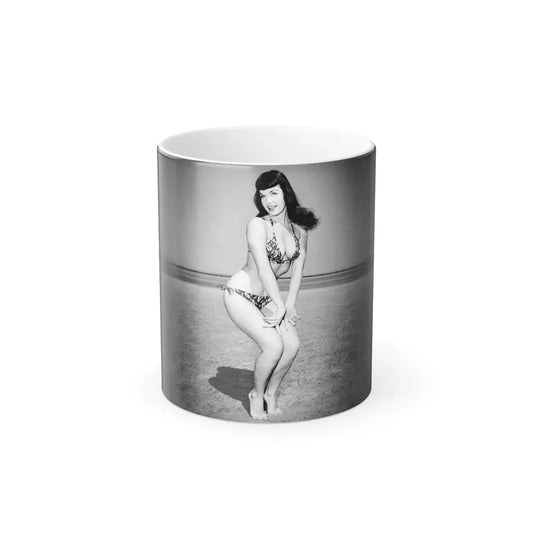 Bettie Page #732 (Vintage Female Icon) Color Changing Coffee Mug 11oz - Go Mug Yourself