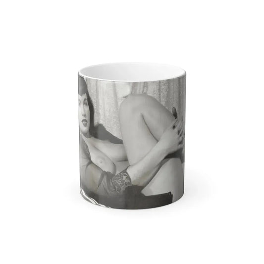 Bettie Page #743 (Vintage Female Icon) Color Changing Coffee Mug 11oz - Go Mug Yourself