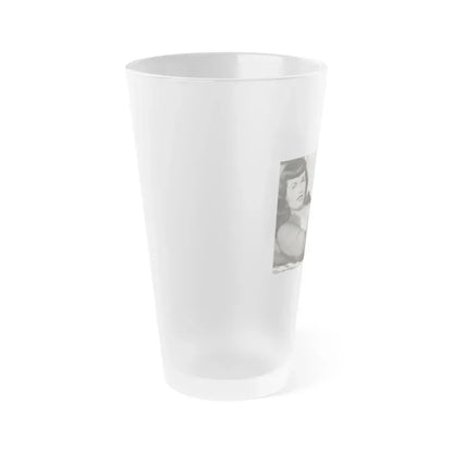 Bettie Page #743 (Vintage Female Icon) Frosted Pint Glass 16oz - Go Mug Yourself