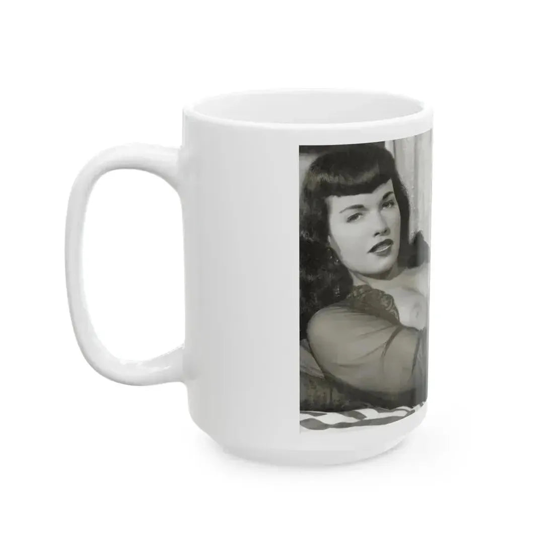 Bettie Page #743 (Vintage Female Icon) White Coffee Mug - Go Mug Yourself