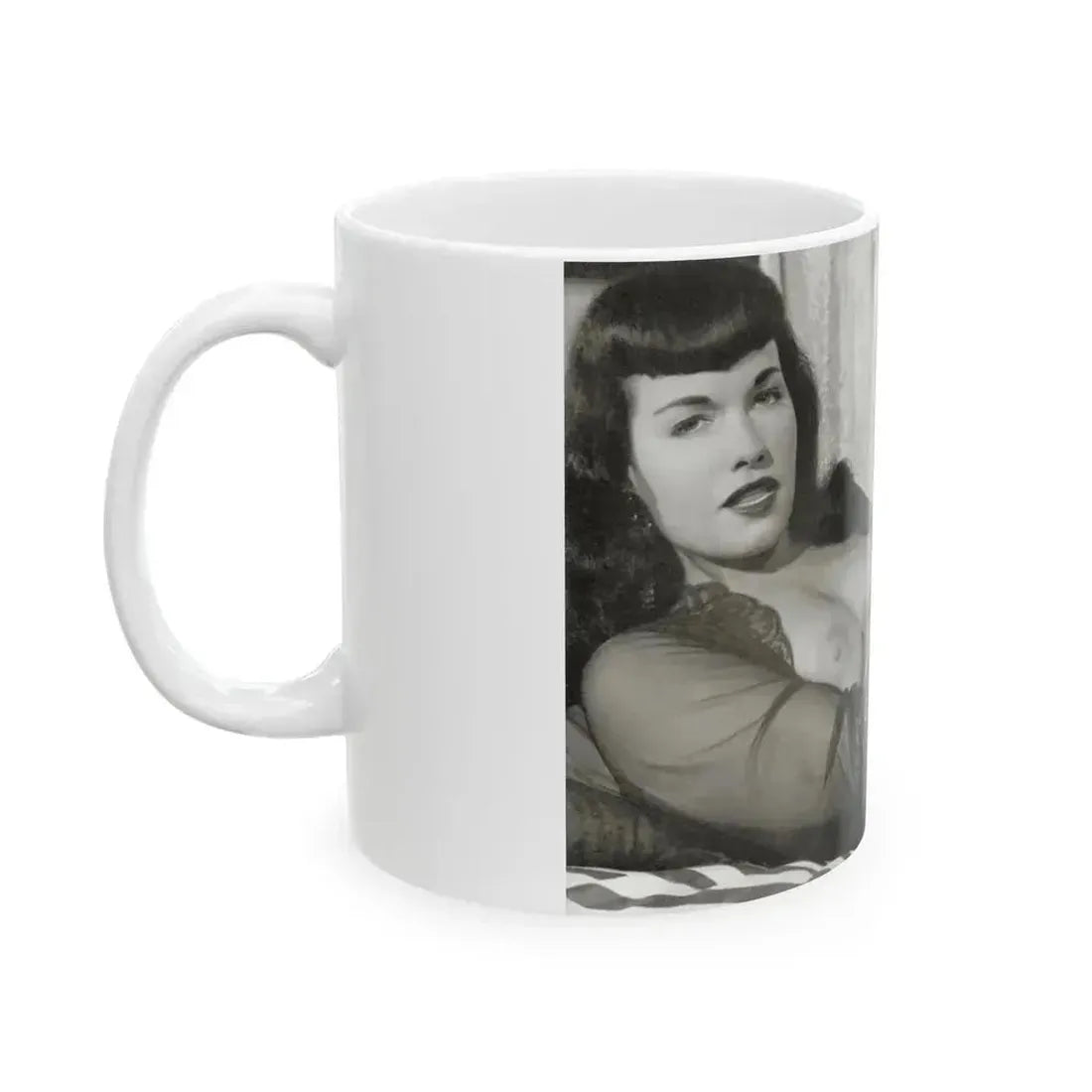 Bettie Page #743 (Vintage Female Icon) White Coffee Mug - Go Mug Yourself
