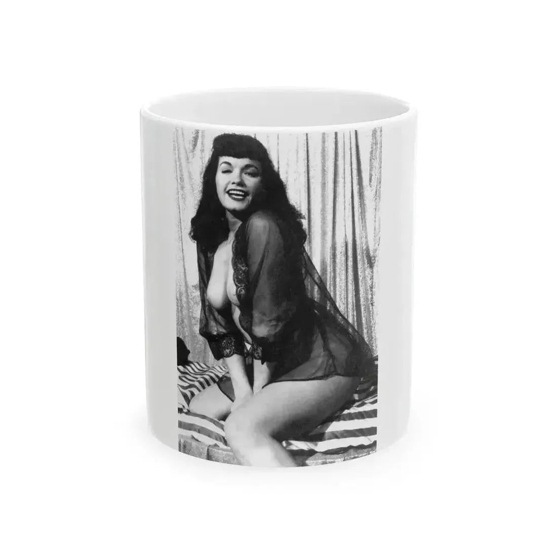 Bettie Page #744 (Vintage Female Icon) White Coffee Mug 11oz - Go Mug Yourself