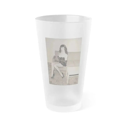 Bettie Page #75 (Vintage Female Icon) Frosted Pint Glass 16oz 16oz Frosted - Go Mug Yourself