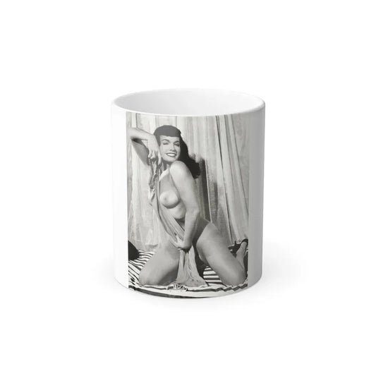 Bettie Page #752 (Vintage Female Icon) Color Changing Coffee Mug 11oz - Go Mug Yourself