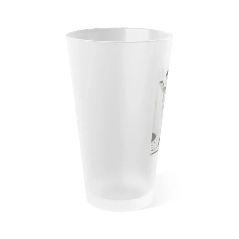 Bettie Page #752 (Vintage Female Icon) Frosted Pint Glass 16oz - Go Mug Yourself